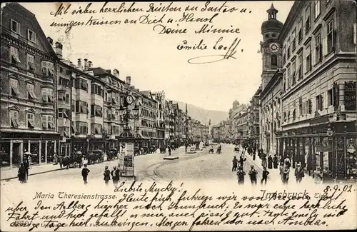 Ak Innsbruck in Tirol, Maria-Theresien-Straße