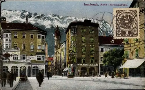 Ak Innsbruck in Tirol, Maria-Theresien-Straße