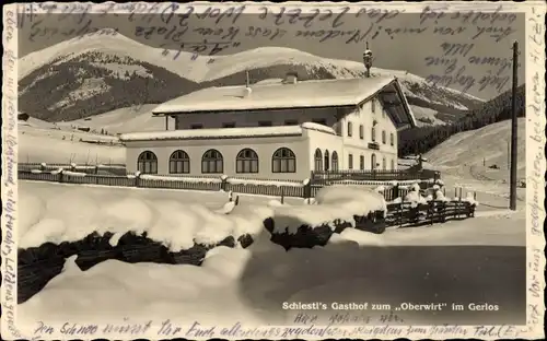Ak Gerlos im Zillertal Tirol, Schlestl's Gasthof zum Oberwirt