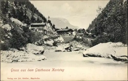 Ak Zillertal Tirol, Gasthaus Karlsteg
