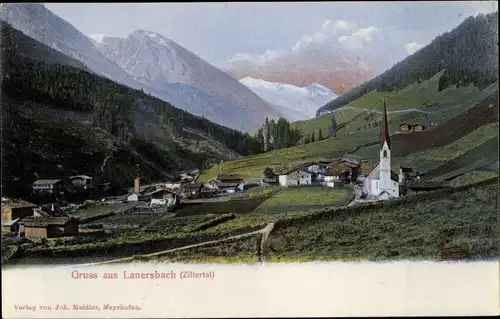 Ak Lanersbach Tux im Zillertal in Tirol, Gesamtansicht