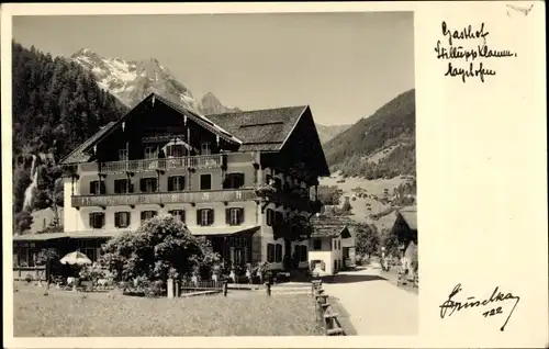 Ak Mayrhofen Tirol, Gasthof Stilluppklamm mit Alpen