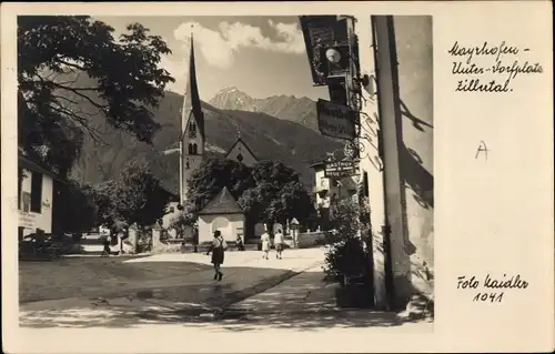 Ak Mayrhofen im Zillertal Tirol, Unterer Vorplatz