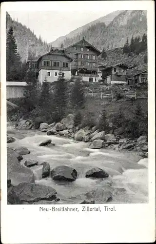 Ak Zillertal Tirol, Gasthof Neu-Breitlahner