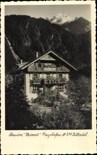 Ak Mayrhofen im Zillertal Tirol, Pension Heimat