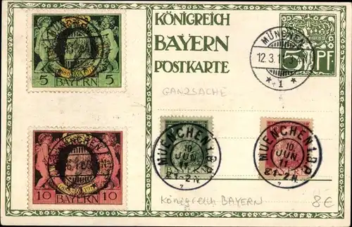 Ganzsachen Künstler Ak Diez, M., Prinzregent Luitpold von Bayern, 1821 bis 1911, Kutsche