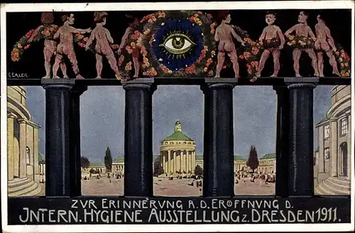 Künstler Ak Gerler, Dresden, Internationale Hygieneausstellung 1911
