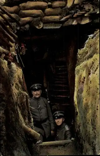 Ak Das Deutsche Heer, Bombensicherer Unterstan, Soldaten im Schützengraben, I WK