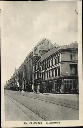 Ak Gelsenkirchen im Ruhrgebiet, Bahnhofstraße