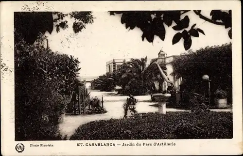 Ak Casablanca Marokko, Jardin du Parc d'Artillerie