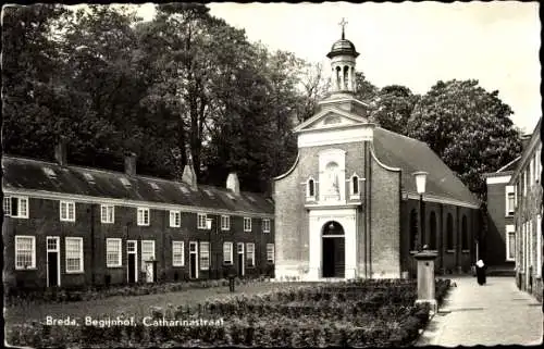 Ak Breda Nordbrabant Niederlande, Begijnhof, Catharinenstraat