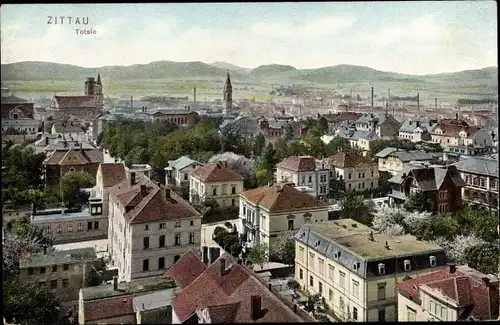 Ak Zittau in Sachsen, Gesamtansicht