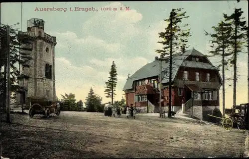 Ak Wildenthal Eibenstock im Erzgebirge, Auersberg, Aussichtsturm