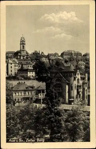 Ak Aue im Erzgebirge Sachsen, Zeller Berg