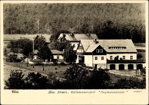 Ak Kleinhennersdorf Gohrisch in Sachsen, Heymannbaude, Hahn 11590