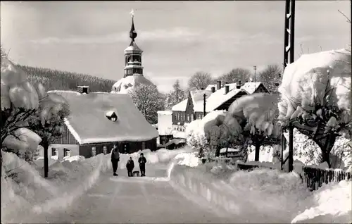 Ak Carlsfeld Eibenstock im Erzgebirge, Winteransicht