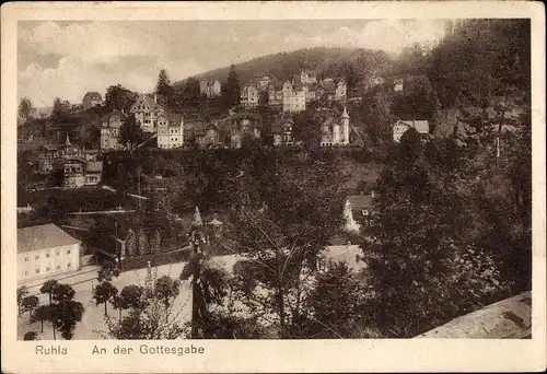 Ak Ruhla in Thüringen, An der Gottesgabe, Panorama