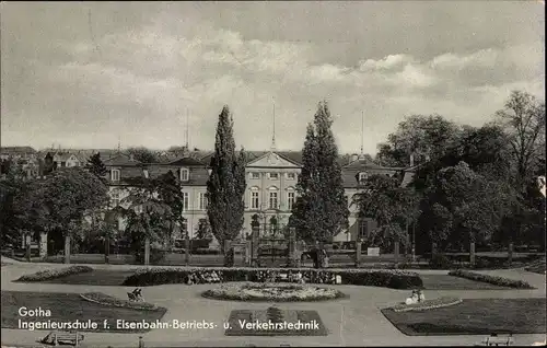 Ak Gotha in Thüringen, Ingenieurschule f. Eisenbahn-Betriebs- und Verkehrstechnik