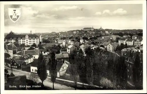 Ak Gotha in Thüringen, Gesamtansicht, Blick von Westen