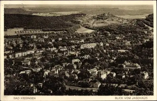 Ak Bad Kissingen Unterfranken Bayern, Blick vom Jagdhaus