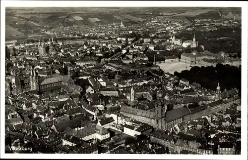 Ak Würzburg am Main Unterfranken, Gesamtansicht