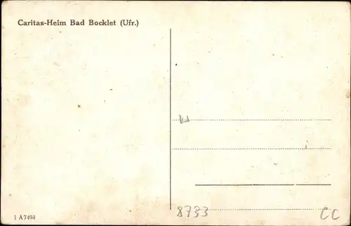 Ak Bad Bocklet in Bayern, Blick auf den Ort mit Umgebung, Caritas Heim