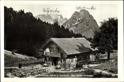 Ak Garmisch Partenkirchen in Oberbayern, Tonihütte