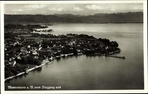 Ak Nonnenhorn am Bodensee, Fliegeraufnahme vom Ort