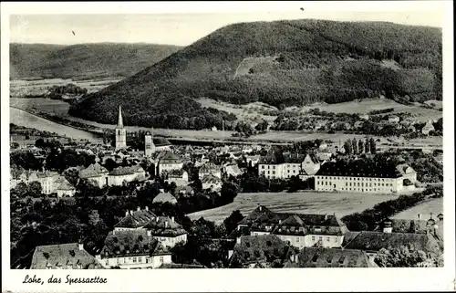 Ak Lohr am Main Unterfranken, Totale, Spessarttor