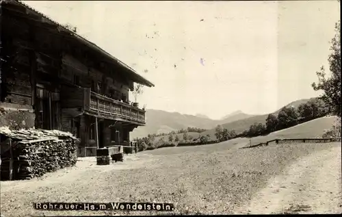 Ak Fischbachau in Oberbayern, Rohrauer Haus mit Wendelstein