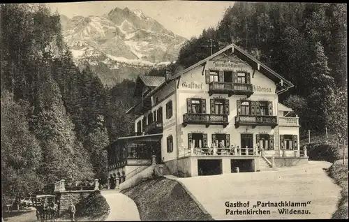 Ak Wildenau Garmisch Partenkirchen in Oberbayern, Gasthof Partnachtklamm