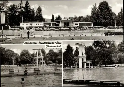 Ak Friedrichroda im Thüringer Wald, Schwimmbad