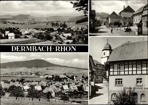 Ak Dermbach in der Röhn Thüringen, Panorama, Ortsansichten, Bäckerei