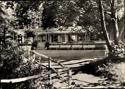 Ak Frauenwald am Rennsteig Ilmenau in Thüringen, Cafe Lenkgrund, Terrasse