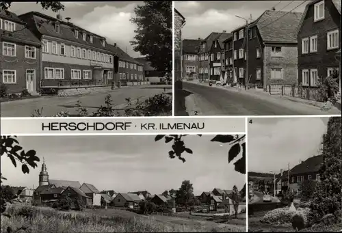 Ak Herschdorf Großbreitenbach in Thüringen, Kulturhaus, Leninstraße, Parkanlage Leninstraße