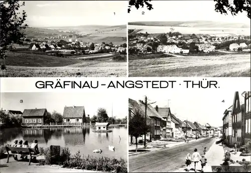 Ak Gräfinau Angstedt Ilmenau in Thüringen, Blick vom Hopfberg, Am Tonteich, Ilmenauer Straße