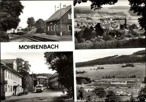 Ak Möhrenbach Ilmenau in Thüringen, Bahnhof, Großbreitenbacher Straße, Schwimmbad