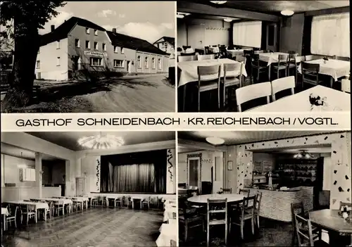 Ak Schneidenbach Reichenbach im Vogtland, Gasthof Schneidenbach, Innenansichten, Saal