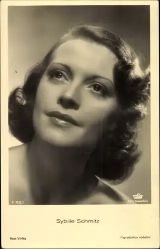 Ak Schauspielerin Sybille Schmitz, Portrait