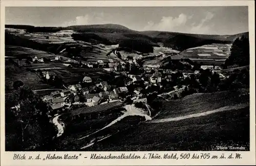 Ak Kleinschmalkalden Floh Seligenthal Thüringen, Blick von der Hohen Warte