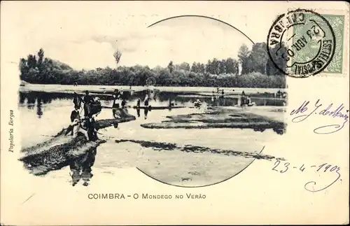 Ak Coimbra Portugal, O Mondego no Verao