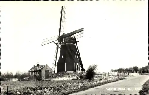 Ak 's Heer Abtskerke Zeeland, Molen