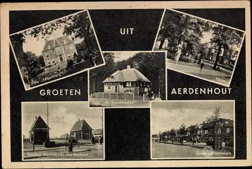 Ak Aerdenhout Nordholland Niederlande, Zandvoortschelaan, Station, Villa de Boschhoeve