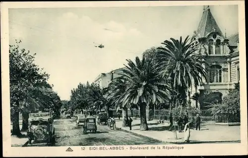 Ak Sidi Bel Abbes Algerien,, Boulevard de la Republique