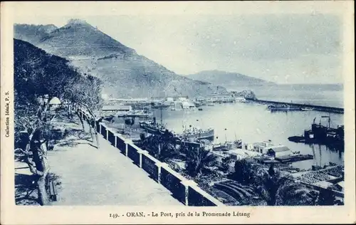 Ak Oran Algerien, Le Port, pris de la Promenade Letang