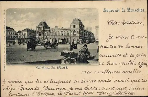 Ak Bruxelles Brüssel, Gare du Nord