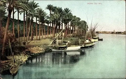 Ak Cairo Kairo Ägypten, Bord du Nil