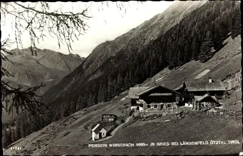 Ak Längenfeld in Tirol, Pension Winnebach, im Gries, Ötztal