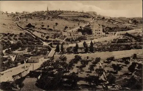 Ak Jerusalem Israel, Oelberg, Ölberg