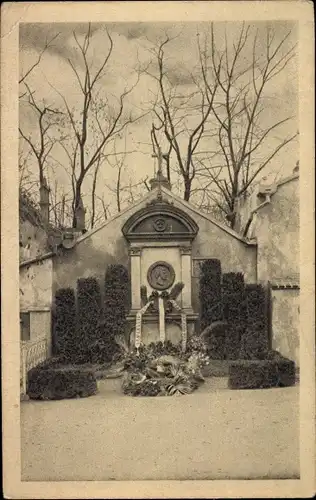 Ak Žižkov Zischkaberg Praha Prag, Friedhof Olšany, Hrob, Grab des Dichters Karel Havlíček Borovský